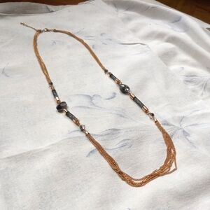 Long goldtone necklace